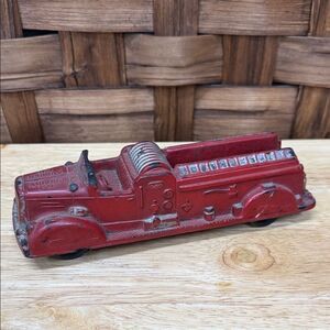 Vintage Auburn F.D. Red Toy Fire Truck